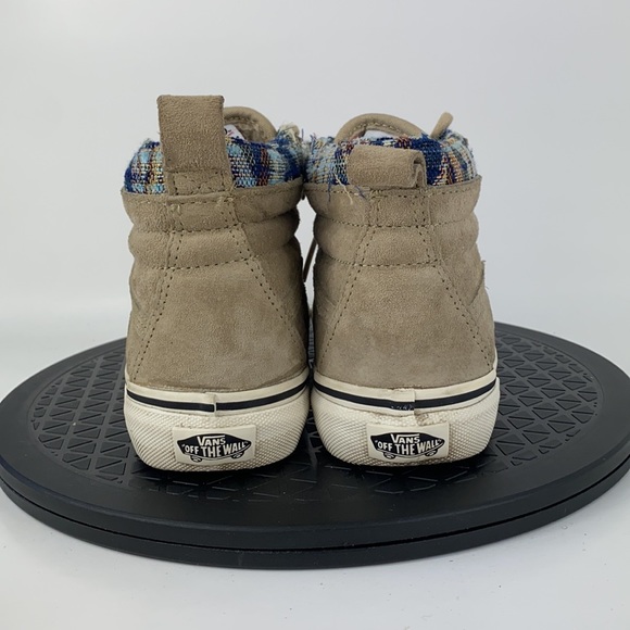 Vans Sk8-Hi Scotchgard Brown/White Suede Flannel Skate Shoes Women's Size  5 - Picture 6 of 12